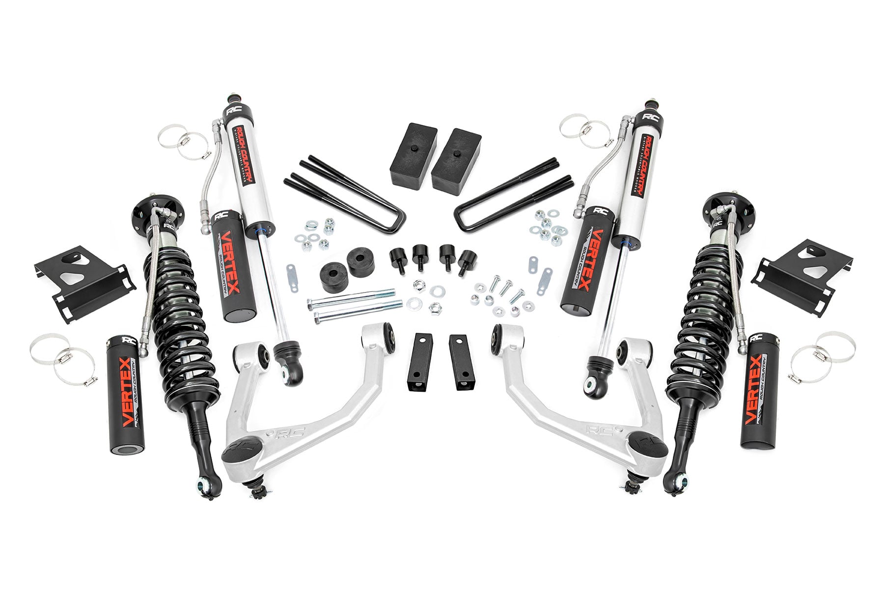 Rough Country 3.5-Inch Lift Kit with Vertex Shocks for 2007–2021 Toyota Tundra 4WD