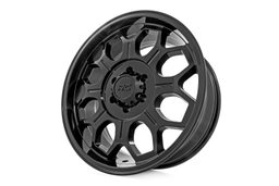 77 Series 8-Spoke Wheel, Semi-Gloss Black — Part 77201212, view 4, Rough Country