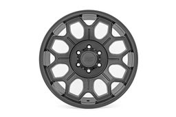 77 Series 8-Spoke Wheel in Gunmetal Gray — Part 77201212G, view 2, Rough Country