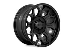77 Series 8-Spoke Wheel in Semi-Gloss Black — Part 77201817, view 3, Rough Country