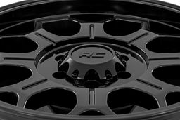 77 Series 8-Spoke Wheel in Semi-Gloss Black — Part 77201817, view 5, Rough Country