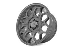 77 Series 8-Spoke Wheel in Gunmetal Gray — Part 77201817G, view 4, Rough Country