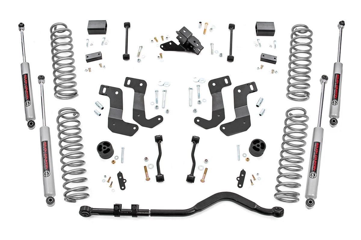 Rough Country 3.5-Inch Lift Kit with N3 Shocks for 2020–2023 Jeep Wrangler JL 4WD