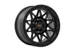 78 Series 10-Spoke Wheel in Semi-Gloss Black — Part 78170912B, view 4, Rough Country