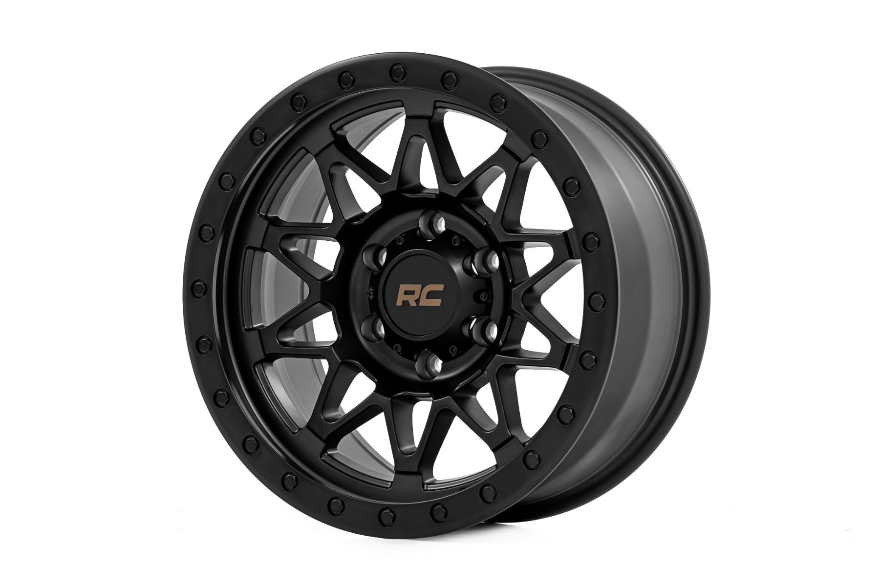 Rough Country 78 Series Wheel — Semi-Gloss Black, 10-Spoke
