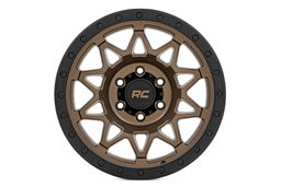 78 Series 10-Spoke Wheel in Bronze with Black Lip, view 2, Rough Country 78181211
