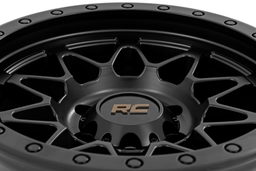 Semi-Gloss Black 78 Series Wheel — Simulated Beadlock, view 5, Rough Country 78181212B