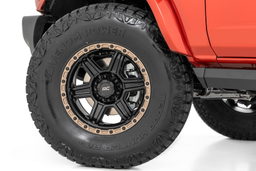 Bronze-Ring 79 Series 6-Spoke Wheel in Semi Gloss Black, view 6, Rough Country 79170918