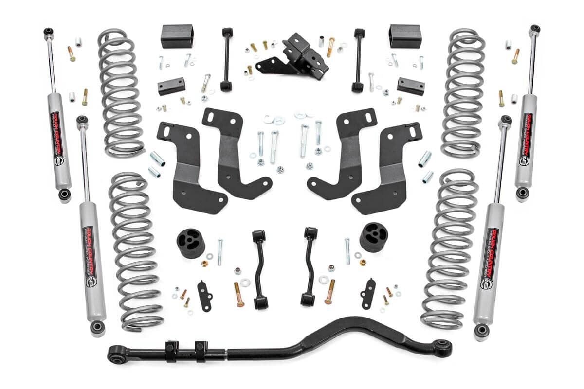 Rough Country 3.5-Inch Lift Kit with N3 Shocks for 2021–2023 Jeep Wrangler 4WD