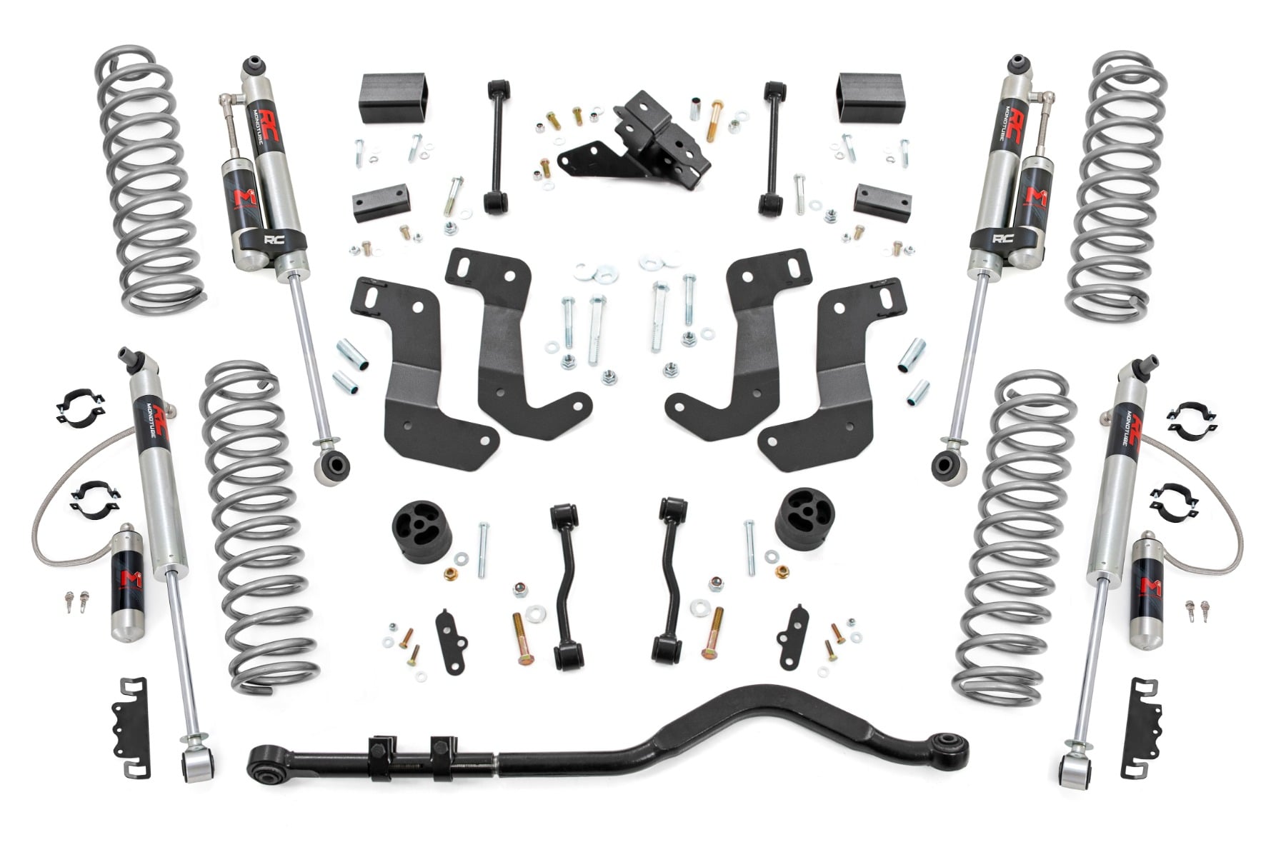 Rough Country 3.5 Inch Lift Kit with M1R Reservoir Shocks for Wrangler