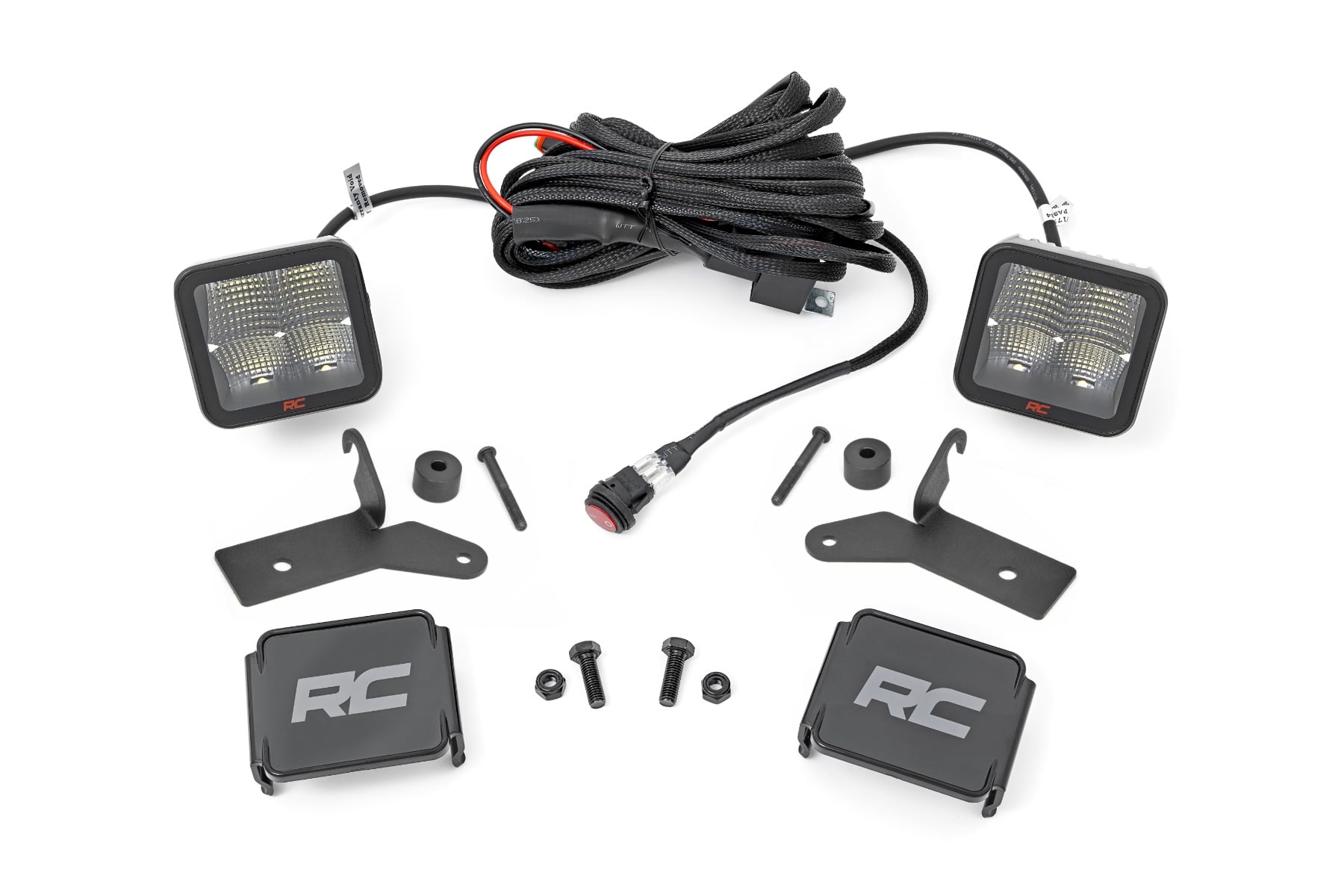 Rough Country Pillar Mount Spectrum Light Kit for Jeep Wrangler