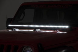 50 Inch Spectrum LED Cowl Mount Kit for Jeep Wrangler, view 4, Rough Country 80057