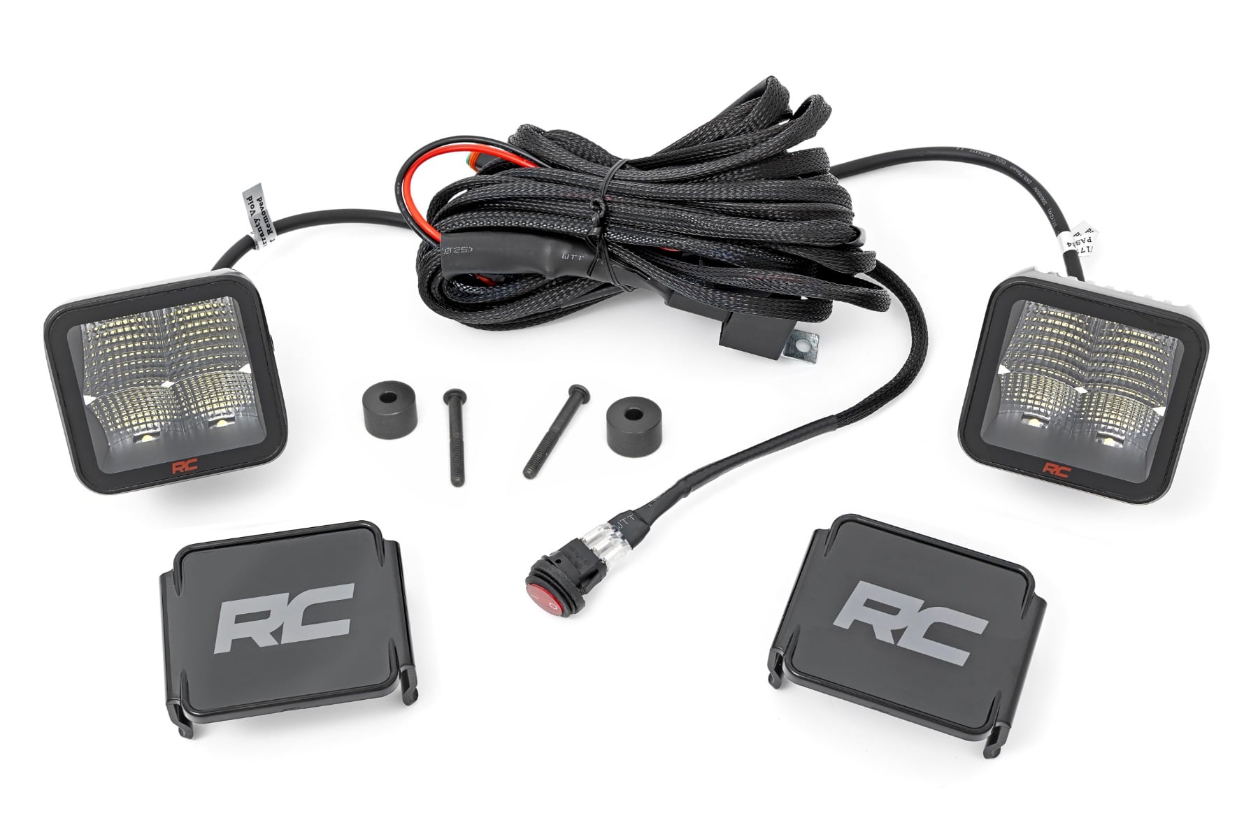 Rough Country Easy Cube Mount Spectrum Light Kit for Jeep Wrangler