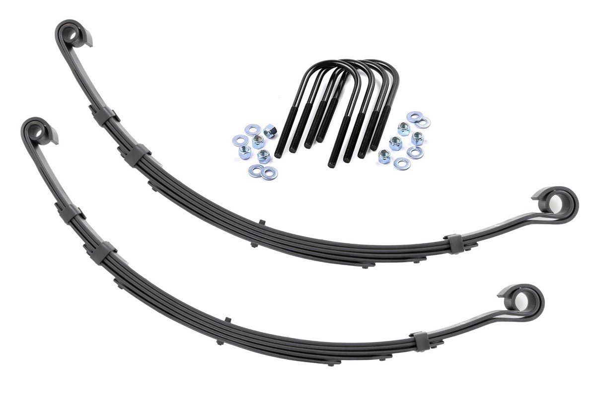 Rough Country 4-Inch Front Leaf Springs for Jeep CJ5/CJ7/Scrambler 4WD