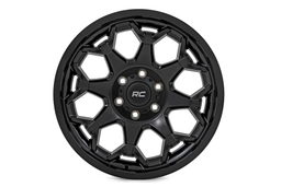 80 Series 8-Spoke Wheel — Semi Gloss Black, view 2, Rough Country 80200910