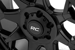 80 Series 8-Spoke Wheel — Semi Gloss Black, view 4, Rough Country 80200910