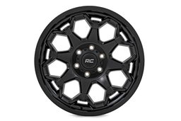 80 Series 8-Spoke Wheel in Semi Gloss Black — Part 80200912A, view 2, Rough Country