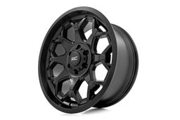 80 Series 8-Spoke Wheel in Semi Gloss Black — Part 80200912A, view 3, Rough Country