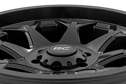 80 Series 8-Spoke Wheel in Semi Gloss Black — Part 80200912A, view 5, Rough Country