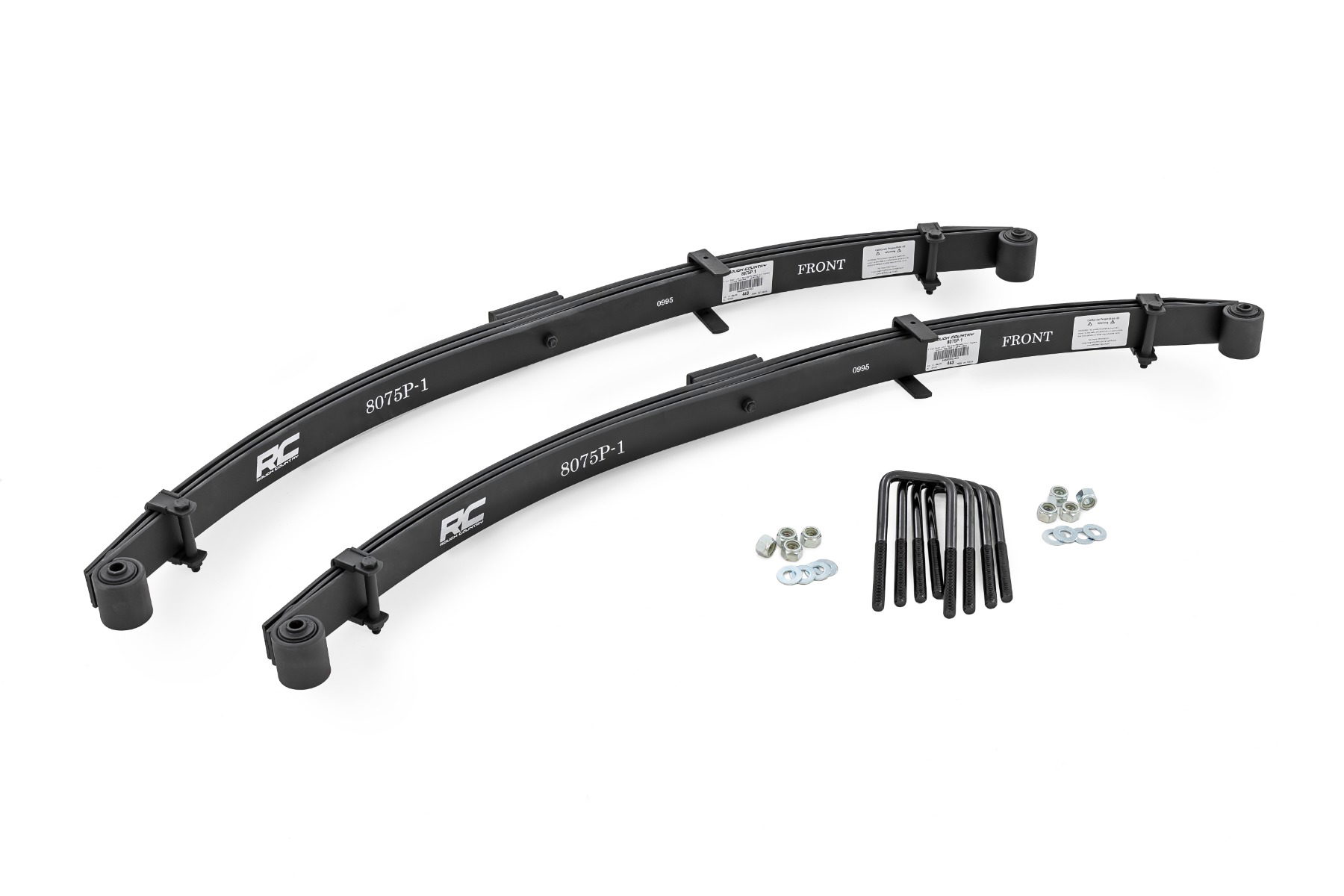 3.5-Inch Rear Parabolic Leaf Springs for Toyota Tacoma (2005-2023), Rough Country 8075Kit