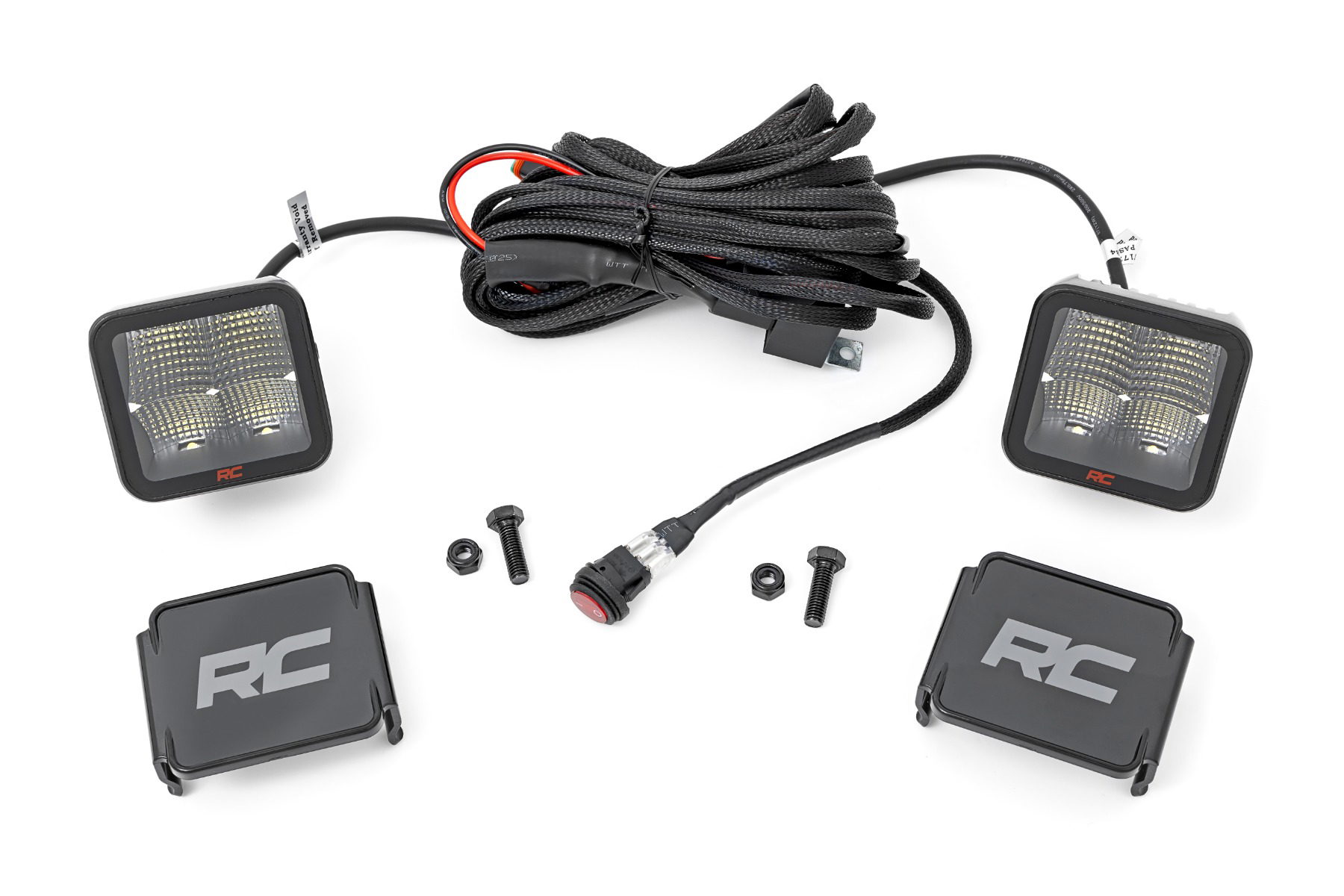 Rough Country 2-Inch Spectrum Series LED Light Pods — 9600 Lumen Flood