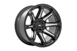 81 Series Wheel — Gloss Black with Machined Spokes, view 3, Rough Country 81200914M