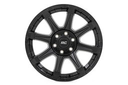 81 Series Wheel, Gloss Black 8-Spoke Aluminum, view 2, Rough Country 81201817A