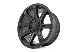 81 Series Wheel, Gloss Black 8-Spoke Aluminum, view 3, Rough Country 81201817A