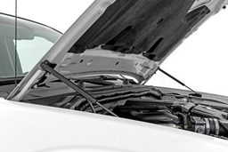 Hood Struts for Nissan Frontier (2011-2019) shown installed, Rough Country 82013