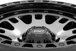 82 Series Wheel — Machined Face, Semi-Gloss Black Lip — Part 82170912M, view 3, Rough Country