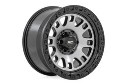 82 Series 8-Spoke Wheel, Machined Face with Black Lip, view 5, Rough Country 82181212M
