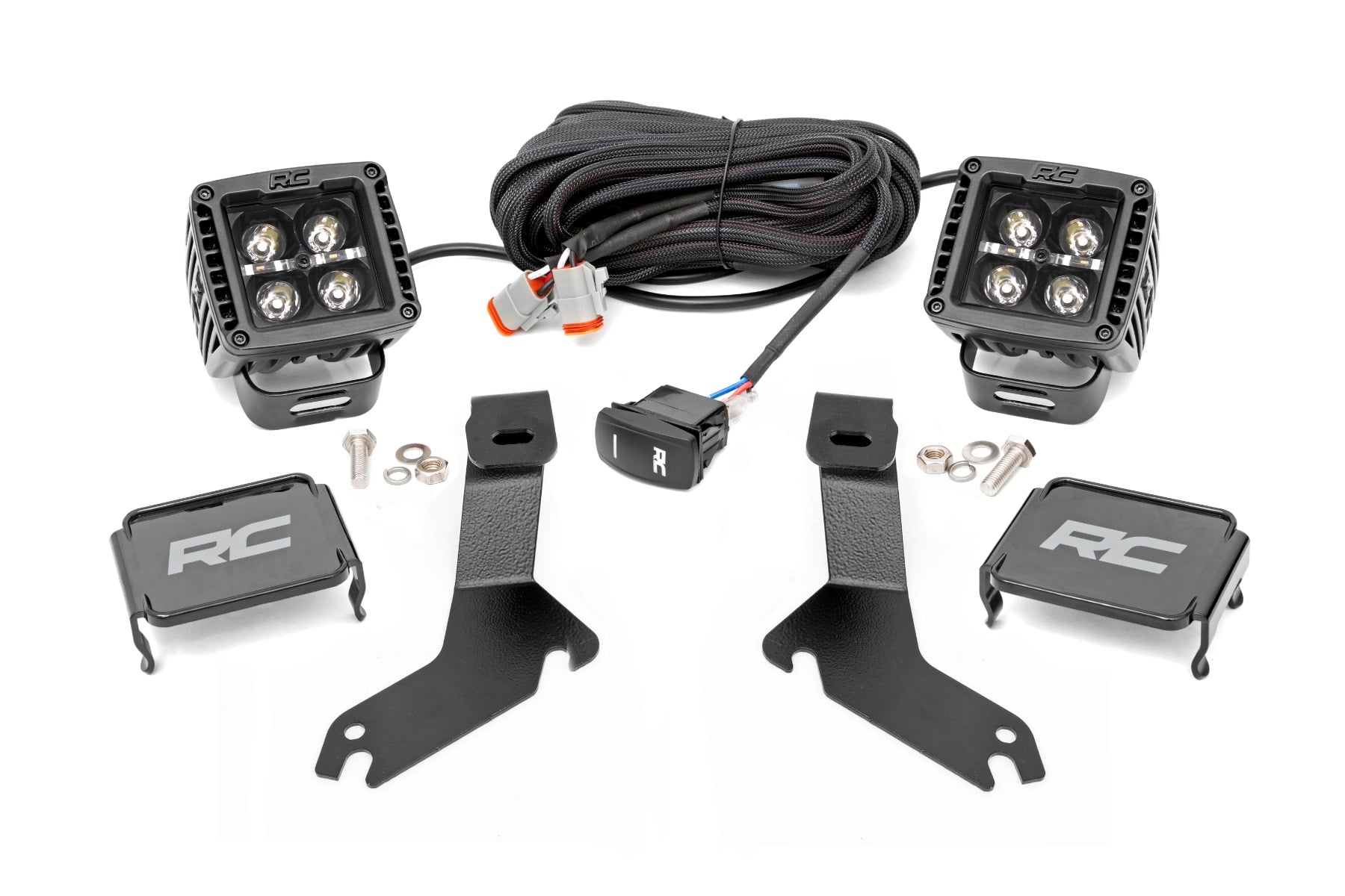 Rough Country Cool White DRL Ditch Light Kit for Chevrolet Silverado