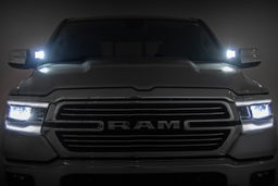 2-Inch Black Series LED Ditch Light Kit for Ram 1500 (2019-2025), view 4, Rough Country 82289
