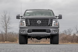 3-Inch Lift Kit with N3 Shocks for 2017–2024 Nissan Titan 4WD, view 2, Rough Country 83431RED