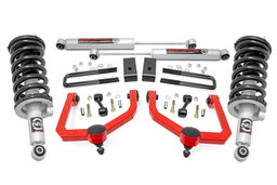 3-Inch Lift Kit with N3 Shocks for 2004–2023 Nissan Titan: Red, Rough Country 83432RED