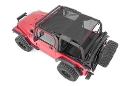 Mesh Bikini Top Plus for Jeep Wrangler (1992-2006) shown installed — Rough Country 85106