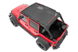 Mesh Bikini Top Plus for Jeep Wrangler 4-Door (2016) shown installed — Rough Country 85110