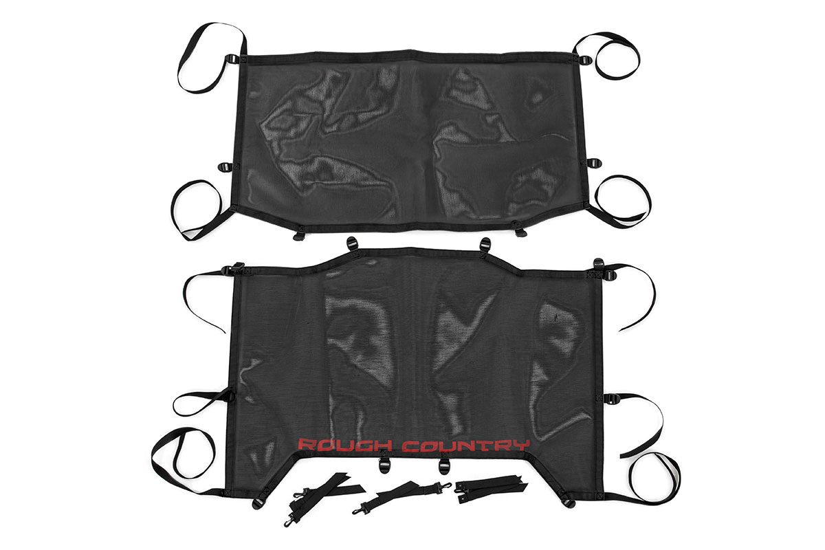 Mesh Bikini Top Plus for Jeep Wrangler 4-Door (2018-2024) — Rough Country 85120