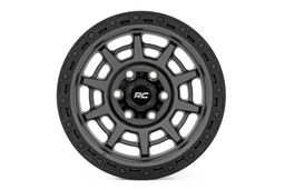 85 Series Wheel in Gunmetal Gray with Black Ring — Part 85171812A, view 2, Rough Country