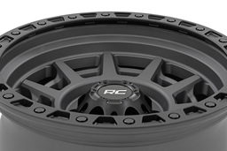 85 Series Wheel in Gunmetal Gray with Black Ring — Part 85172512, view 3, Rough Country