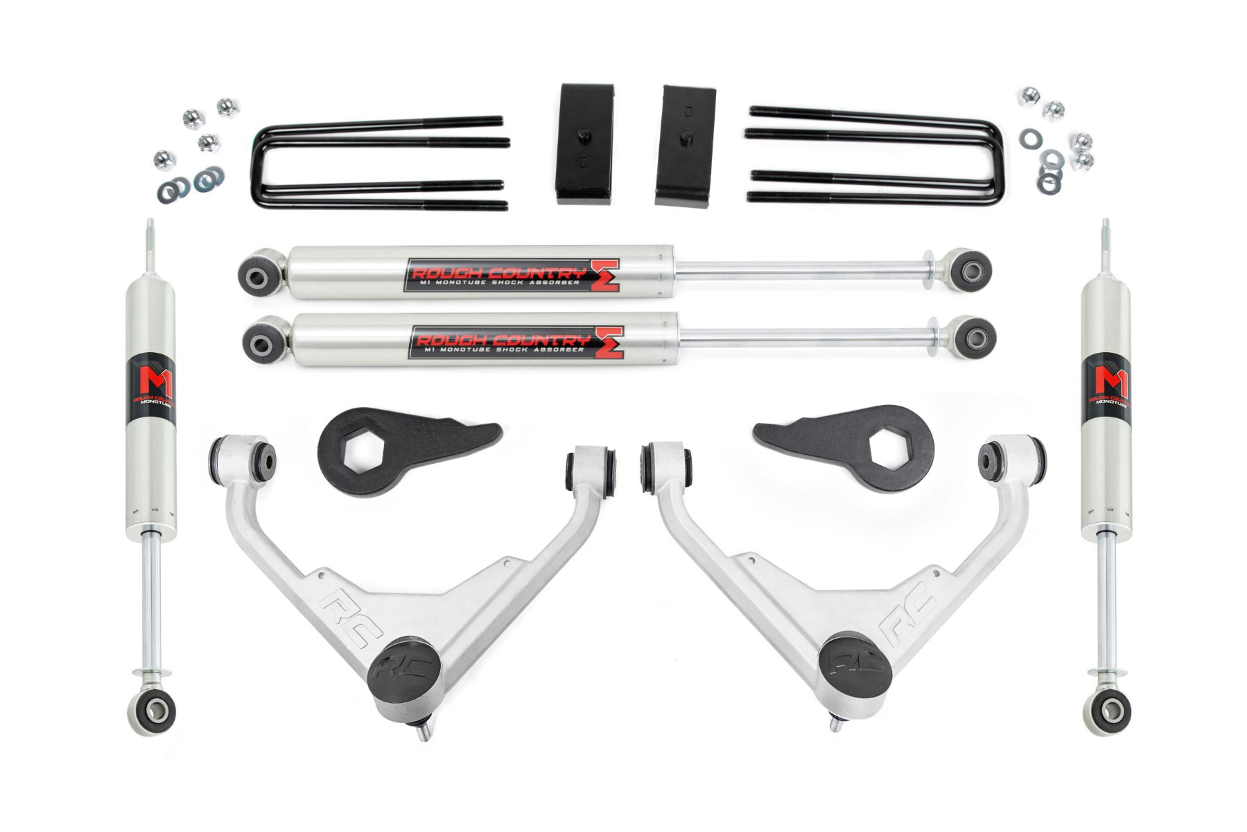 Rough Country 3 Inch Lift Kit with M1 Shocks for Chevy/GMC 2500HD
