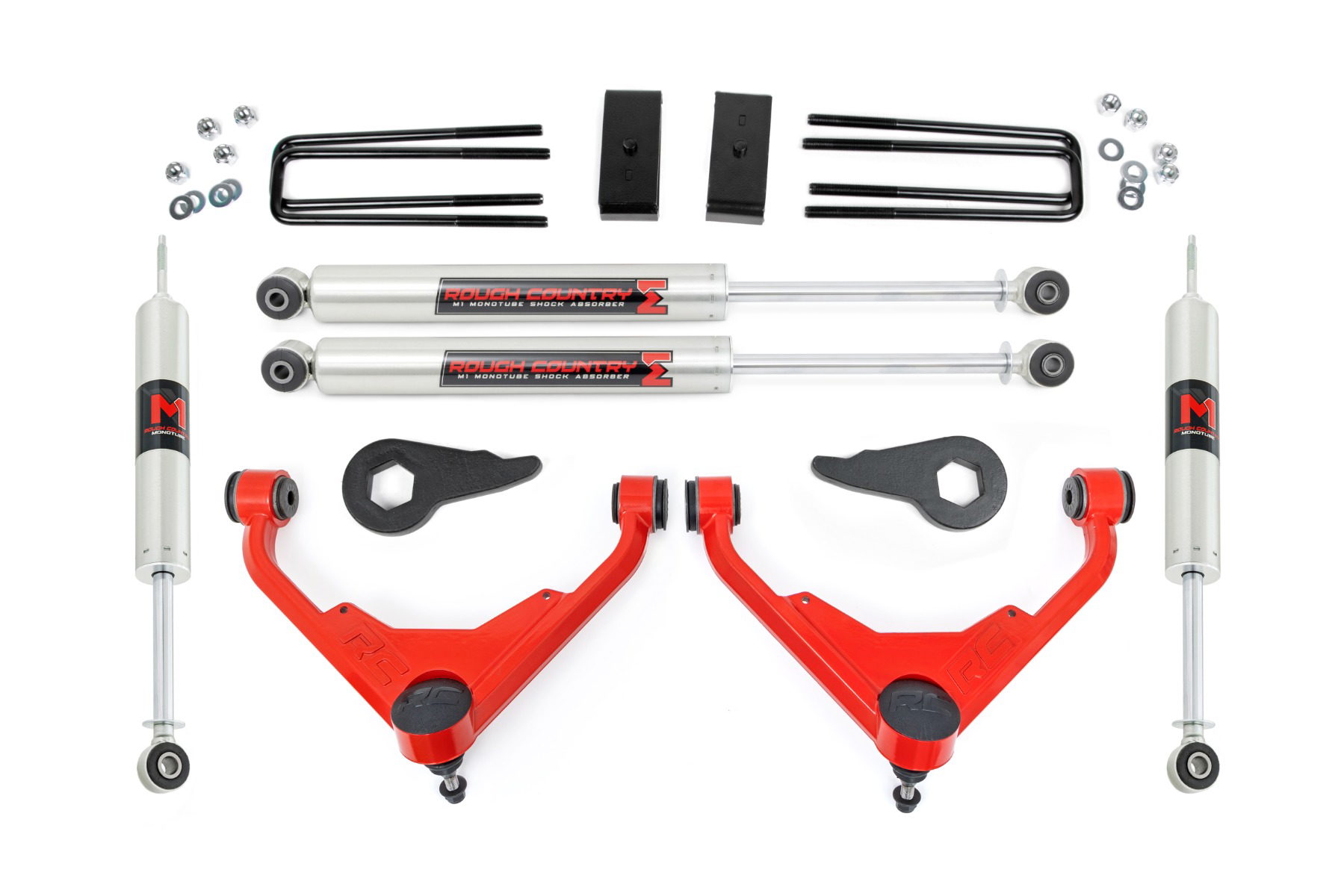 Rough Country 3-Inch Lift Kit with M1 Shocks for Chevy/GMC 2500HD