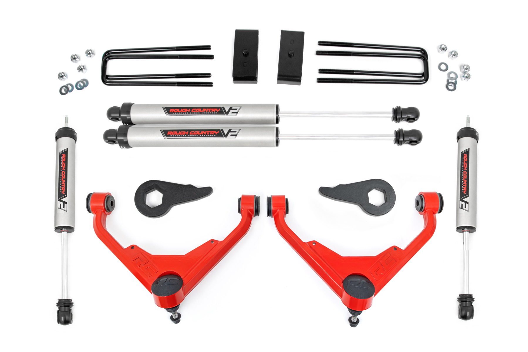 Rough Country 3-Inch Lift Kit with V2 Shocks for Chevy/GMC 2500HD
