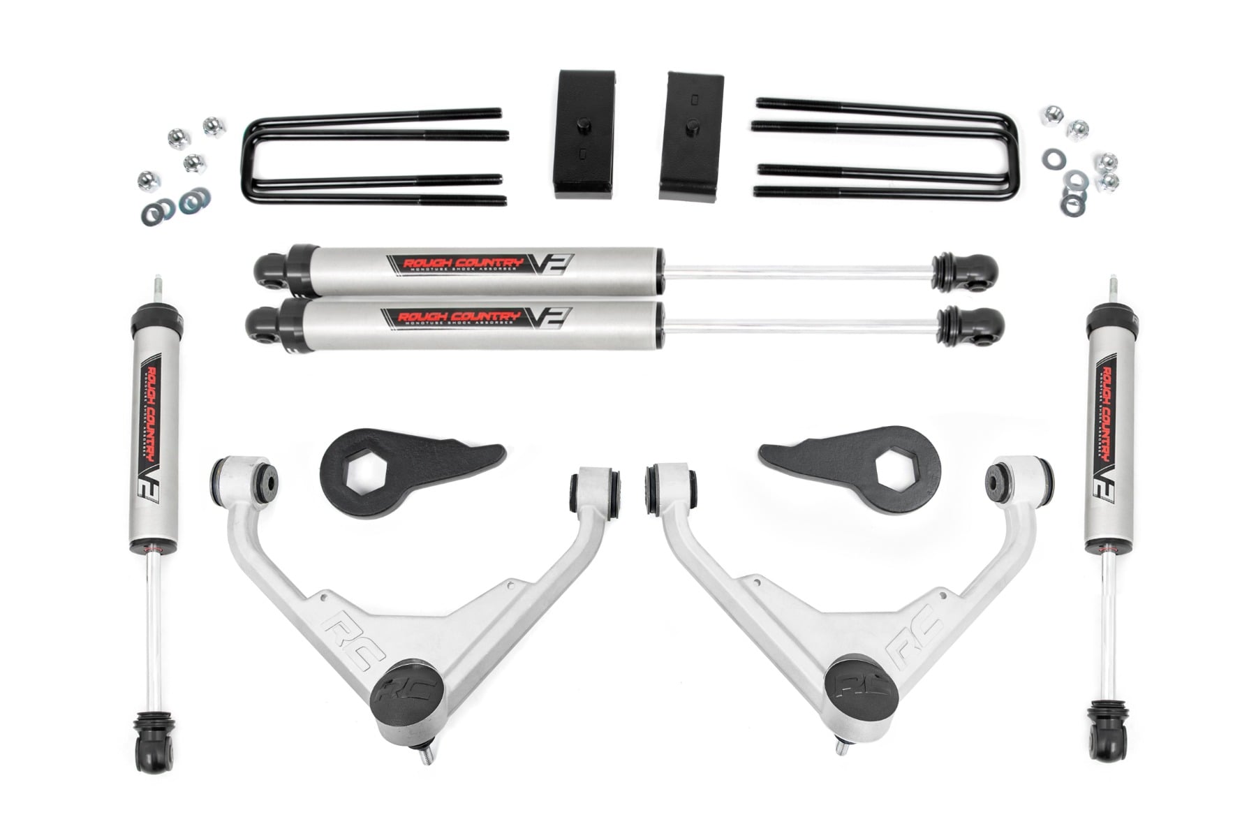 Rough Country 3-Inch Lift Kit with V2 Shocks for Chevy/GMC 2500HD