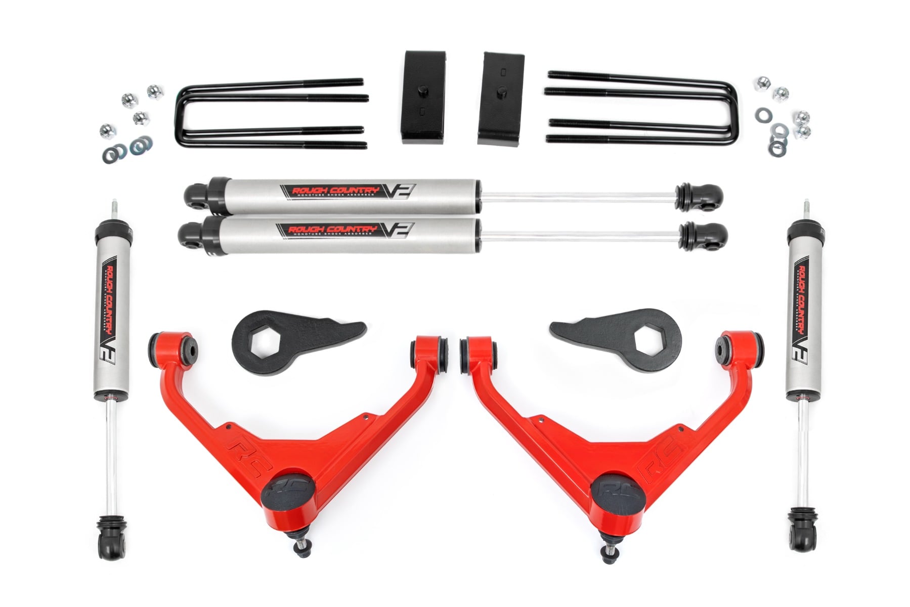 Rough Country 3 Inch Lift Kit with V2 Shocks for Chevy/GMC 2500HD