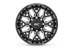 86 Series 8-Spoke Wheel — Gloss Black with Milled Accents — Part 86201010, view 2, Rough Country