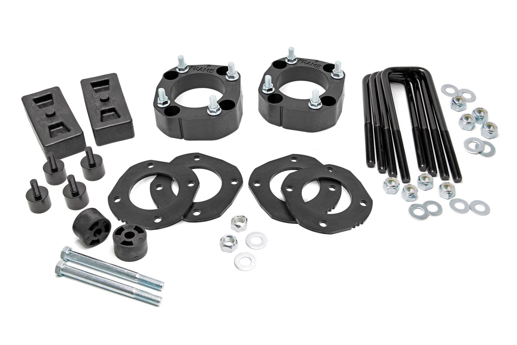 Rough Country 2.5-3 Inch Leveling Kit with Rear Blocks for Tundra 4WD