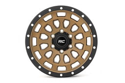 87 Series Simulated Beadlock Wheel, Bronze with Black Ring, view 2, Rough Country 87170913