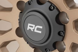 87 Series Simulated Beadlock Wheel, Bronze with Black Ring, view 4, Rough Country 87170913