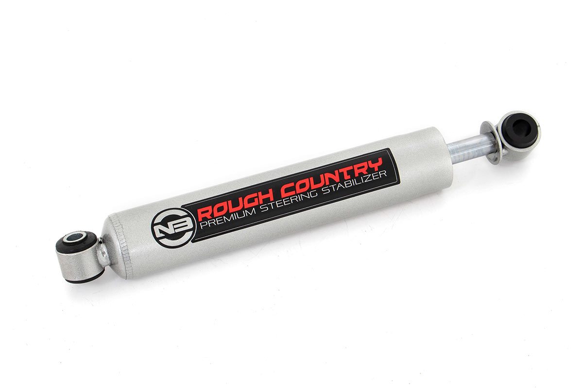 Rough Country N3 Steering Stabilizer — Bump-Steer Damping, Bolt-On